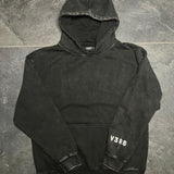 Skull Graffiti Hoodie - Washed Black - V3RS