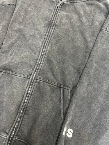 V3RS - Signature Zipper Hoodie - Washed Black - V3RS