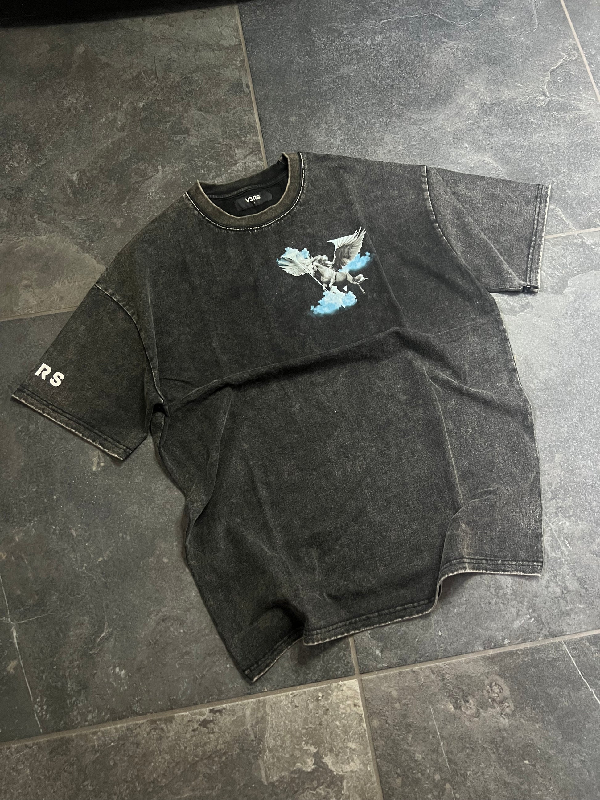 Pegasus T-Shirt - Washed Black - V3RS