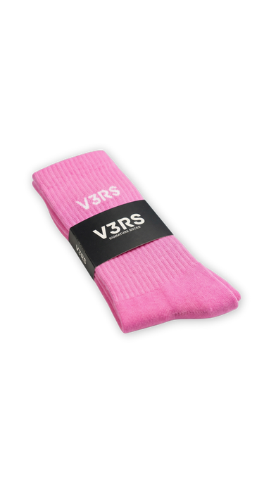 V3RS - Signature Socks - Pink/White