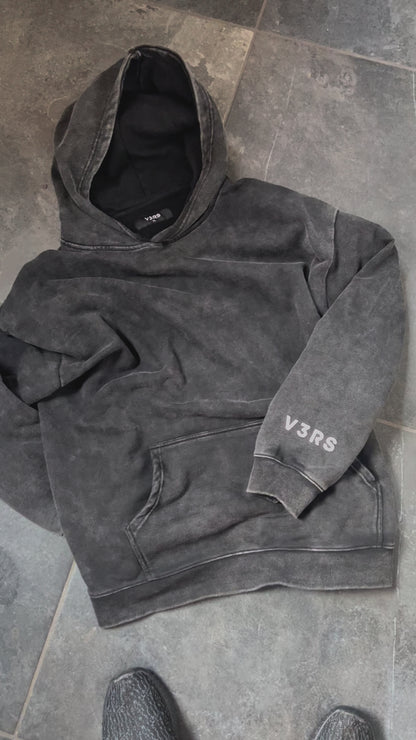 V3RS - Signature Hoodie - Washed Black