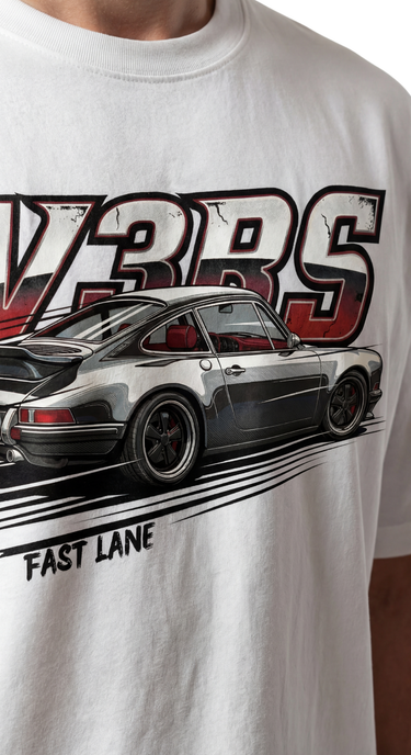 FAST LANE - T-Shirt (White)