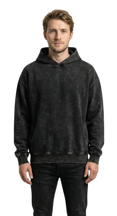 Worldwide Lips Hoodie - Washed Black